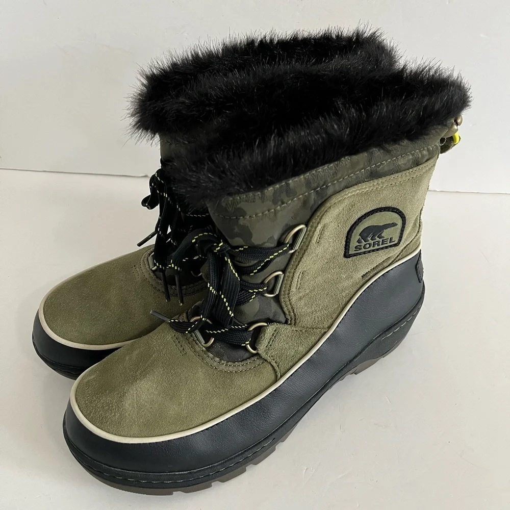 Sorel Tivoli III Suede Fur Lined Ankle Boot Size 8.5